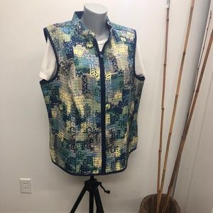 reversible vest 1X quilted spring fitted zip front